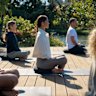 Morning yoga at Sensei Lanai, a Four Seasons Retreat, Hawaii.