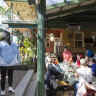 There’s no dining room as such, so find a table on the shady terrace.