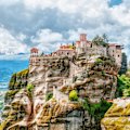 The history of Meteora, a collection of remarkable monasteries perched atop rocky outcrops in northwestern Greece, can be traced to 11th century.
