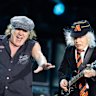 Brian Johnson (left) and Angus Young of AC/DC perform on their PWR UP tour in Germany last month.