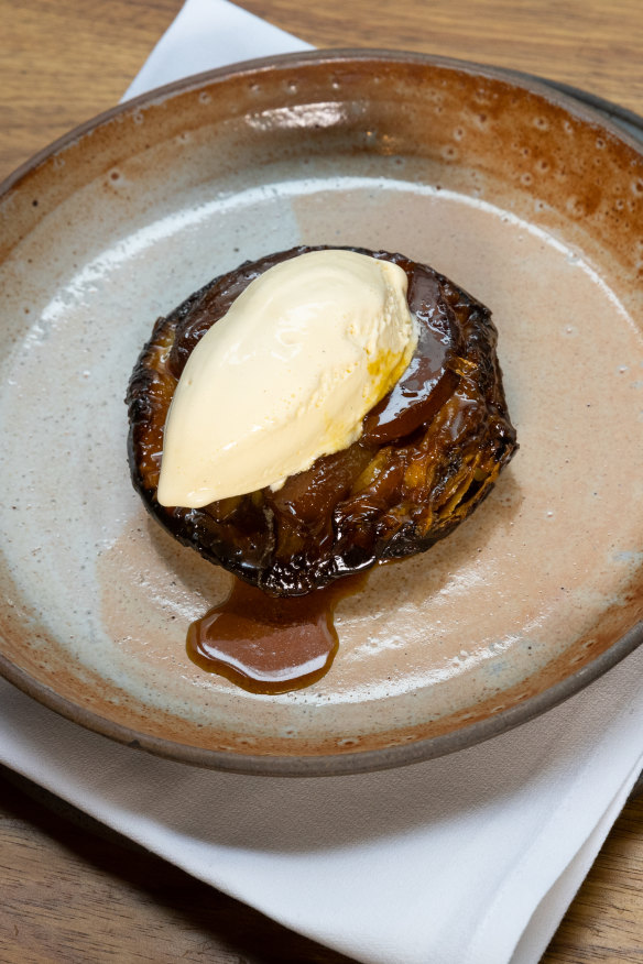 The signature apple tarte tatin.