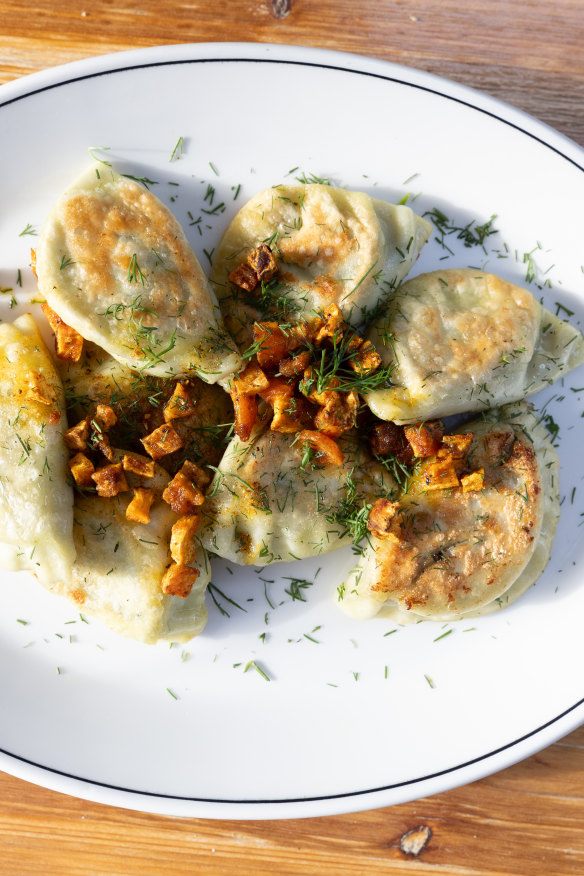 Mushroom pierogi.