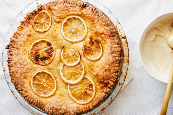 Lemon shaker pie.