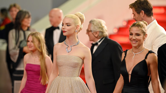 Alyla Browne, Anya Taylor-Joy and Elsa Pataky depart the Furiosa: A Mad Max Saga in Cannes.