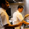 In the kitchen at Rockpool.