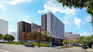 Artist impression of the new $720 million Acute Service Building planned for Prince of Wales Hospital in Randwick