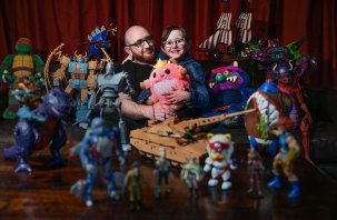 Father and daughter Beven and Izzy Davey have bonded over their hobby of collecting toys.