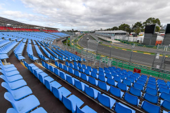 The last time the stands were erected at Albert Park was 2020. 