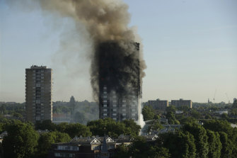 The deadly Grenfell Tower fire in London in 2017.