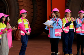 Hancock Prospecting chairman Gina Rinehart paid tribute to her “Cambodian daughters” at the Roy Hill mine in 2019.