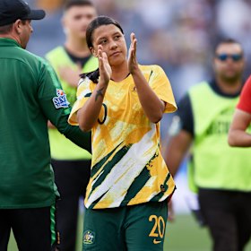 Sam Kerr could lead the Matildas to a 2023 World Cup on home soil. 