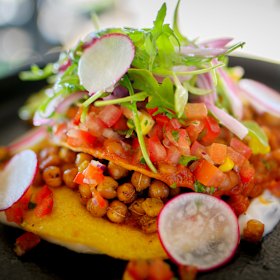 The vegan tostada at Oars Coffee House in West Lakes.