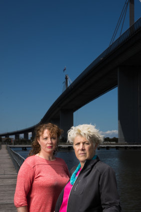 Bindi Cole Chocka and Donna Jackson, the producers of The Bridge, a play written with quotes and stories from people who worked on the West Gate Bridge around the time of its collapse.