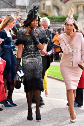 Supermodel Naomi Campbell (left) was among the best dressed at Princess Eugenie's wedding.