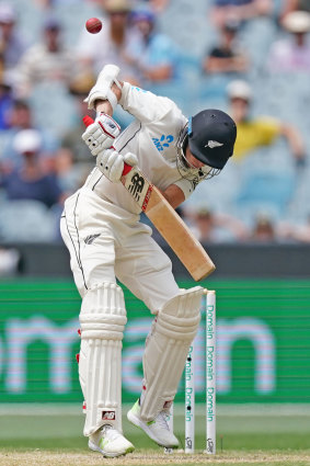 New Zealand's Mitchell Santner on day three of the Boxing Day Test. 