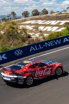 Brodie Kostecki on track for pole at the Bathurst 1000 yesterday.