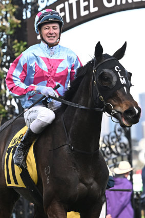 Harry Coffey after riding High Emocean to victory the Sally Chirnside last month.