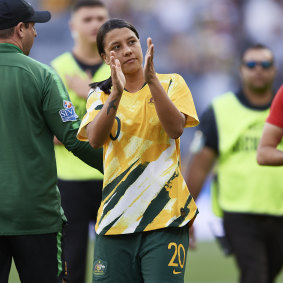 Sam Kerr could lead the Matildas to a 2023 World Cup on home soil. 