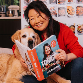 Nagi Maehashi with her RecipeTin Eats cookbook. 