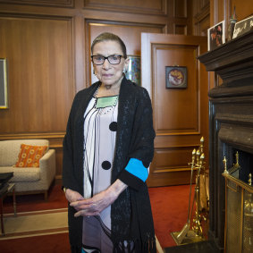 Ruth Bader Ginsburg serves as a Justice of the US Supreme Court at age 86.
