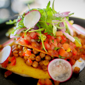 The vegan tostada at Oars Coffee House in West Lakes.