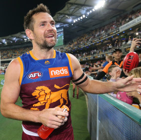 Luke Hodge in his days as a Brisbane Lion.