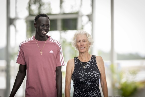 Gout and his coach Di Sheppard.