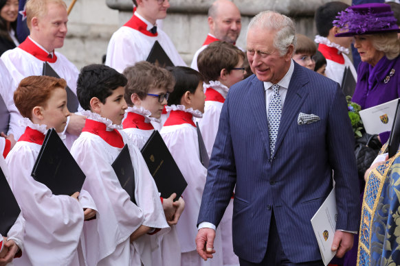 Prince Charles at the Commonwealth Day service at Westminster Abbey.
