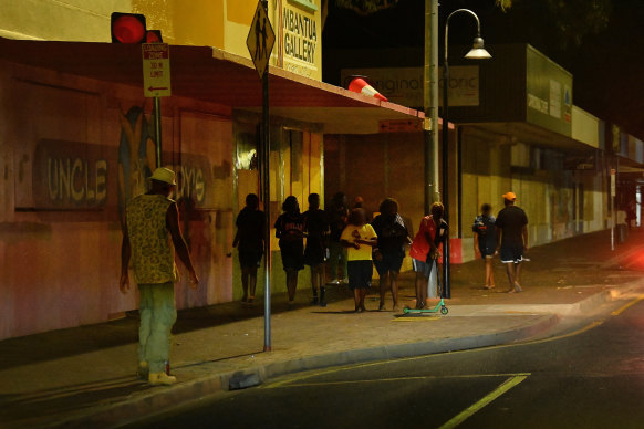 Alice Springs on Tuesday night.