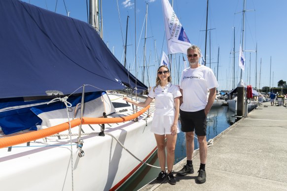 Renee Illich and her boss, the owner and skipper of LawConnect.