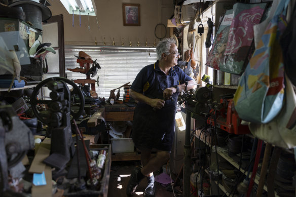 He says about 12 SEQ shoe repairers have closed since COVID.
