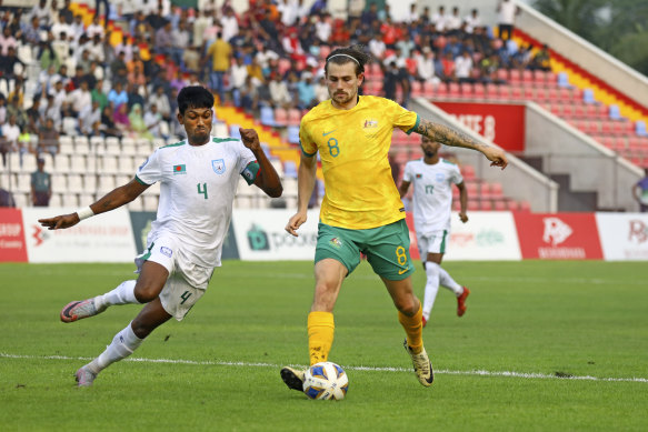 Connor Metcalfe on the ball.