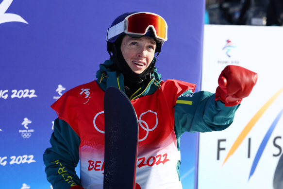 Scotty James of Team Australia reacts after their second run.