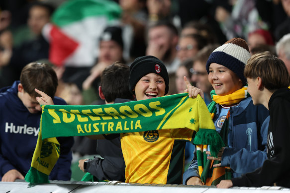 Socceroos fans making themselves heard