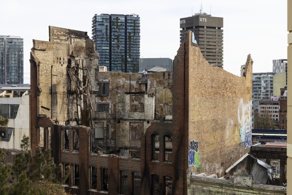 Randle Street in Surry Hills still remains closed after a fire on Thursday, May 26 ripped through the heritage building.