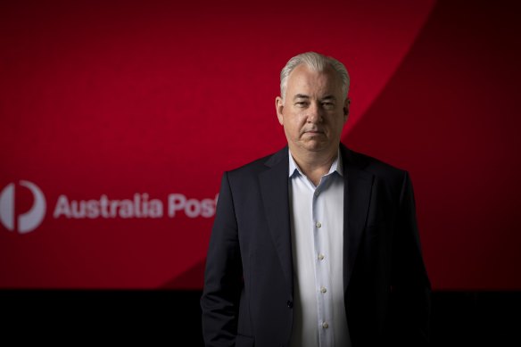 Australia Post CEO Paul Graham at the Melbourne office on Bourke Street.