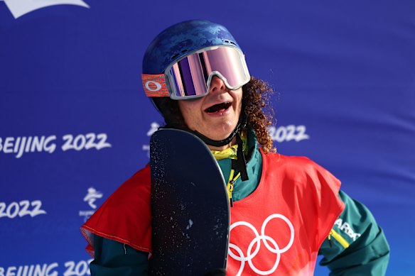 Valentino Guseli at the 2022 Olympics in Beijing.