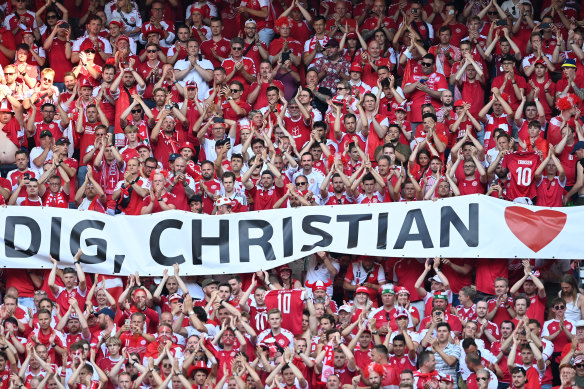A tribute on Friday morning to Denmark international Christian Eriksen, who collapsed during his country’s Euro 2020 opener against Finland.