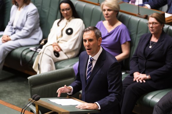 Treasurer Jim Chalmers hands down the 2023- 2024 federal budget.