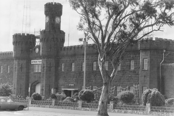 The entrance of Pentridge Prison in 1981.