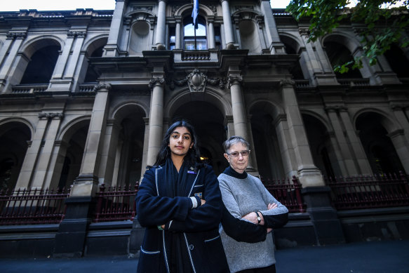 Anjali Sharma, 16, and her litigation guardian Sister Brigid Arthur, 86.