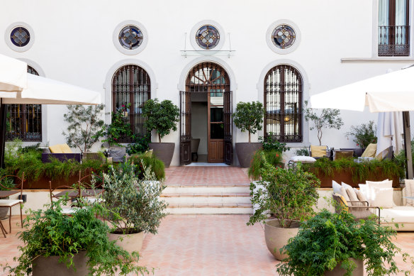 Hotel Palacio de Villapanes Seville Spain terrace.