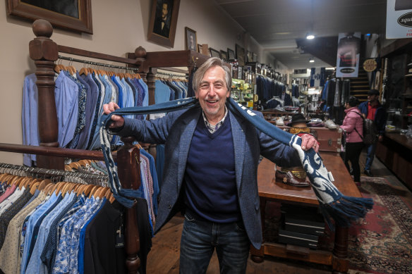 Geelong menswear store owner Hayden Spurling.