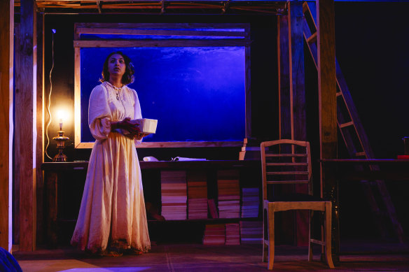 Kira May Samu in a scene from Ghosts at Theatre Works.