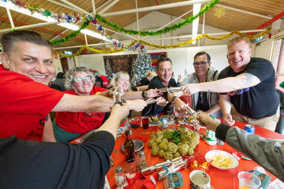 Christmas lunch at Edinburgh Gardens Community Room held by Positive Attitide Inc.