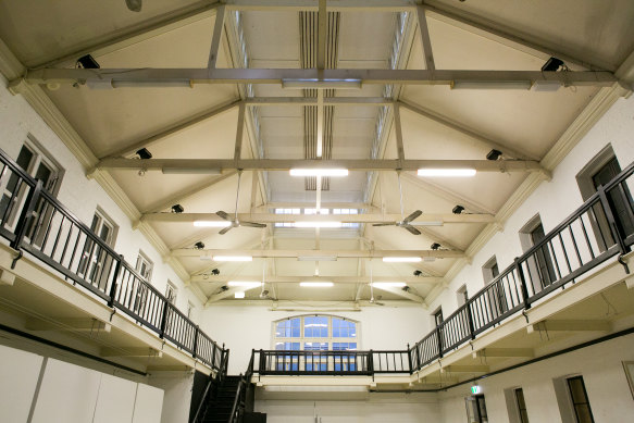 The original timber ceiling was noted for its fine use of high windows to provide light into the centre of the building.