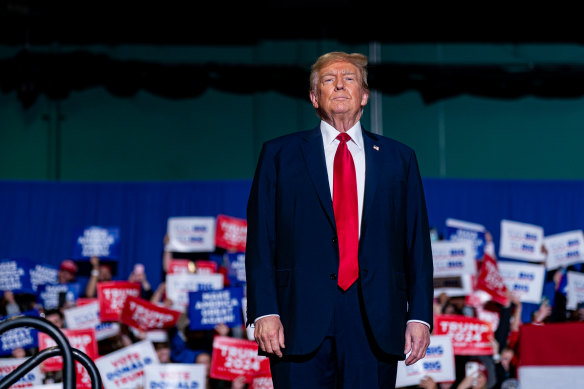 Donald Trump at an election rally in North Carolina, the first crucial swing state that he won.