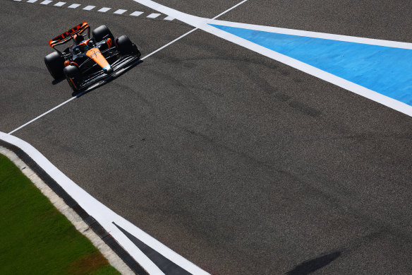 Piastri logs some laps in his McLaren.