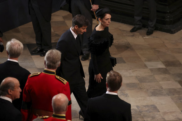 New Zealand’s Prime Minister Jacinda Ardern arrives at Westminster Abbey.