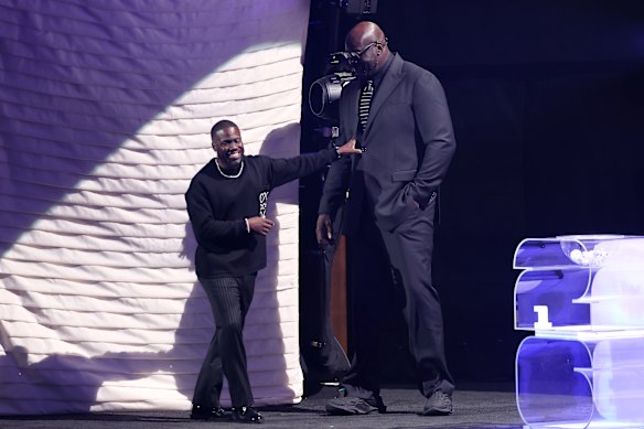 Kevin Hart e Shaquille O'Neal.